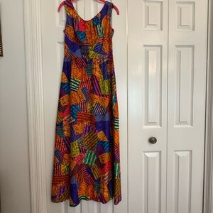 McINERNY by SIDNEY HONOLULU Vintage Colorful Patchwork Maxi Dress